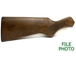 Butt Stock - Hard Wood - Checkered - 5th Pattern - w/ Butt Plate - Medium Brown - Original Butt Stock - Hard Wood - Checkered - 5th Pattern - w/ Butt Plate - Medium Brown - Original